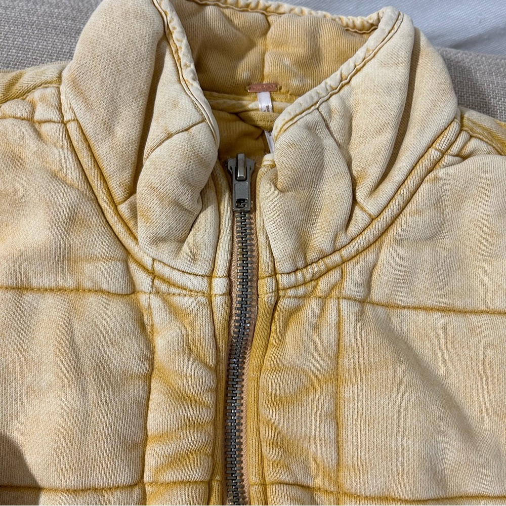✨ SALE✨NWD BEST Free People Dolman Quilted Knit Jacket - Pineapple Punch - Picture 6 of 7